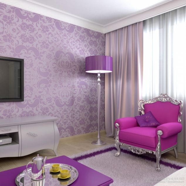 purple living room walls 634x634 12 Outstanding White And Purple Living Room For Lovely House