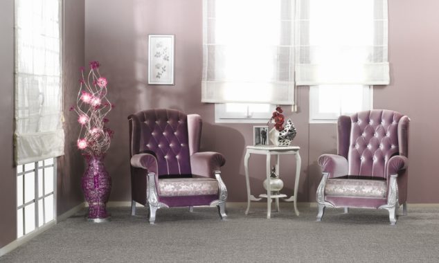 purple walls 634x380 12 Outstanding White And Purple Living Room For Lovely House