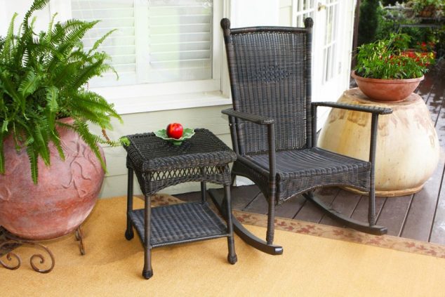 resin wicker indoor outdoor rocking chairs 634x423 15 Outdoor Rocking Chairs For Front Porch