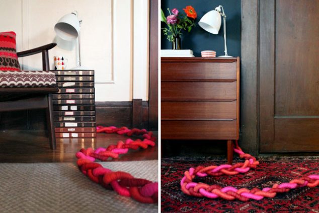 12 Ways How to Hide Electrical Cords And To Create Cable Wall Art At Home 1 Braided 634x423 12 Ways How to Hide Electrical Cords And To Create Cable Wall Art At Home