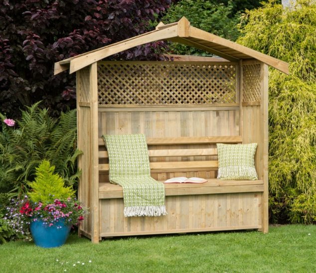 12 Wooden Garden Arbours For Completely Enjoyment During The Summer 5fb7a2a176f6fe47898a335a2504fb32 original 634x549 12 Wooden Garden Arbours For Completely Enjoyment During The Summer