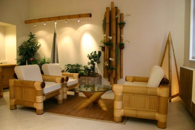 Breathtaking how to decorate with bamboo sticks home decor living room designs dining room designs with bamboos sofa and round table glass lighting floor lamp 634x422 16 Bamboo Tree Decorations For Home Decor Thar Are Both Charming And Functional