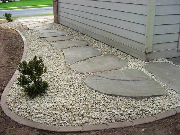 Cheap Edging Stones For Landscaping 634x476 12 Attractive Garden Edging Ideas With River Stones That Provide Inspiration
