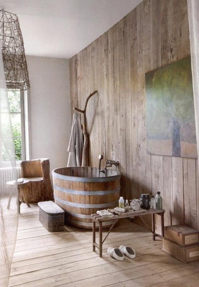 16+ French Country Style Bathroom Ideas That You Cant Miss Today Country Rustic Bathroom Ideas Rustic Barn Bathrooms Bdesignsco Bathroom Paneling 634x913 16+ French Country Style Bathroom Ideas That You Cant Miss Today