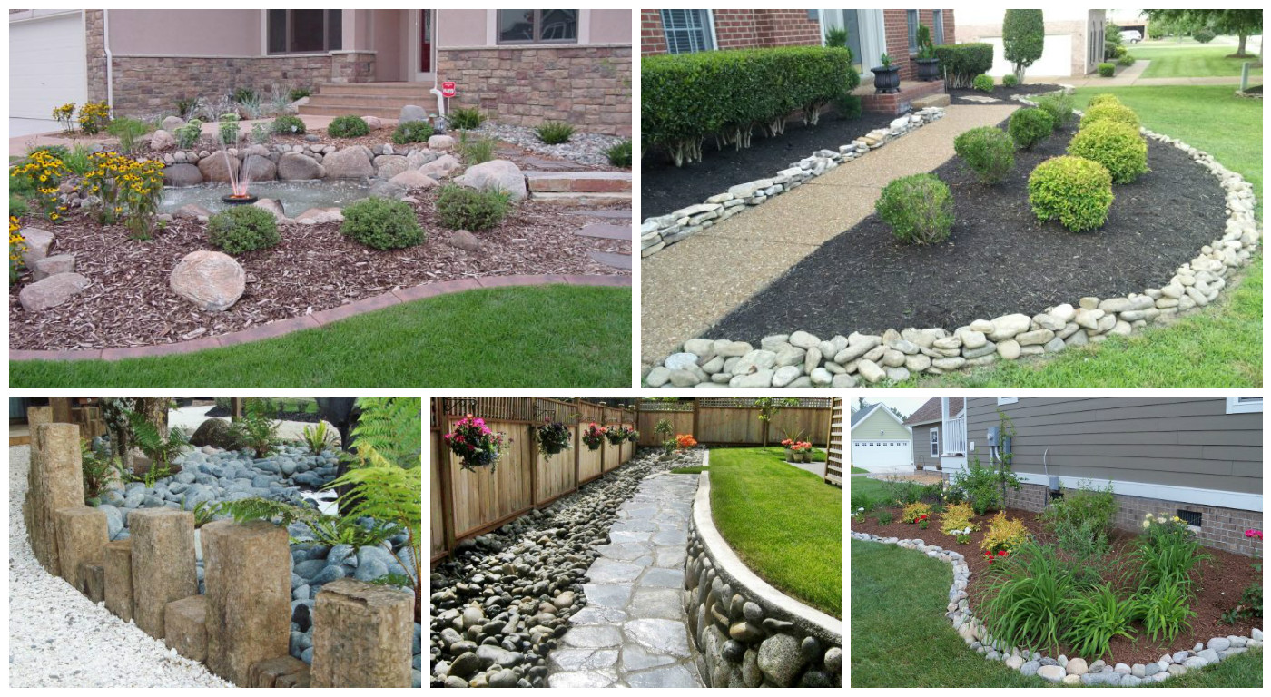 12 Attractive Garden Edging Ideas With River Stones That Provide ...