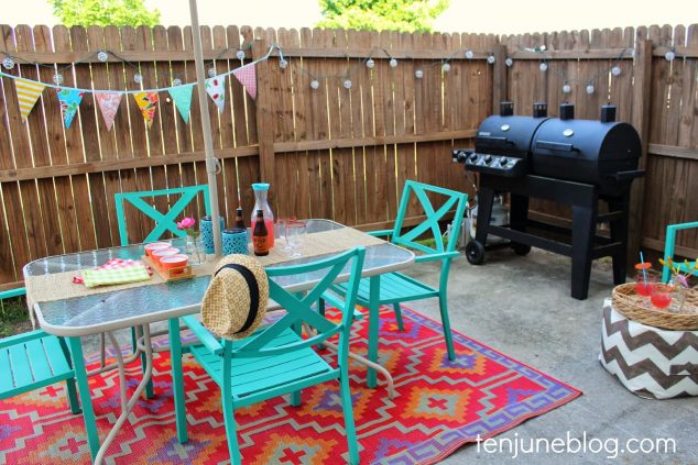 13 Colorful And Youthful Patio Decorating Ideas That Will Extend Your Life TenJune Target Patio Makeover7 634x423 13 Colorful And Youthful Patio Decorating Ideas That Will Extend Your Life