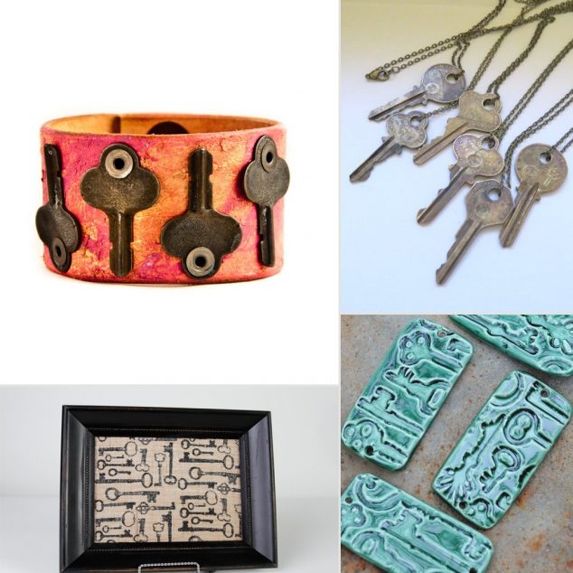 14 DIY Happy Project With Recycled Keys Art For Fancy People Uses Old Keys 634x634 14 DIY Happy Project With Recycled Keys Art For Fancy People