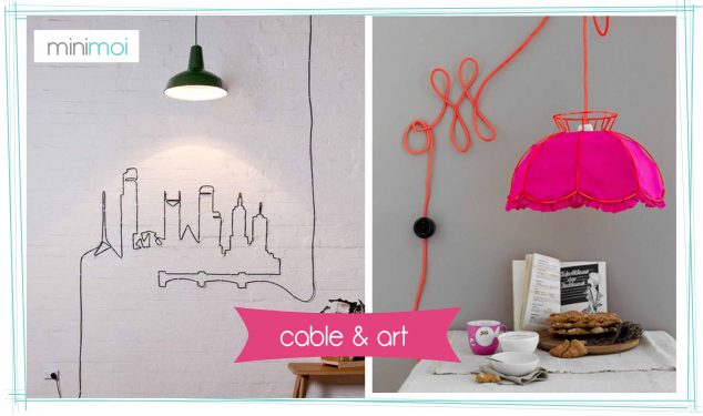 cable palabras minimoi 634x375 12 Ways How to Hide Electrical Cords And To Create Cable Wall Art At Home