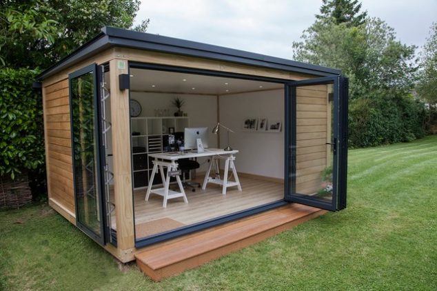 contemporary shed 634x422 13 Practical Open And Closed Garden Rooms That Are Pretty For Looking In