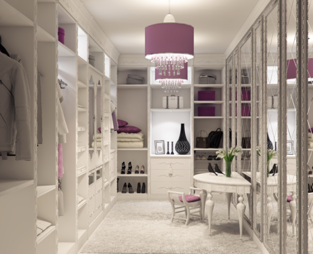 decorating tips dressing room open closet dressing room 634x514 12 Glamorous Dressing Room Closet Ideas For The Ladies