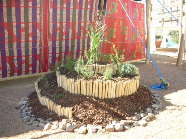 herbspiralFINAL 634x476 13 DIY Ideas How To Use Bamboo Creatively For Garden