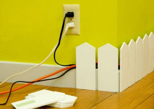 12 Ways How to Hide Electrical Cords And To Create Cable Wall Art At Home large ideias19 634x448 12 Ways How to Hide Electrical Cords And To Create Cable Wall Art At Home
