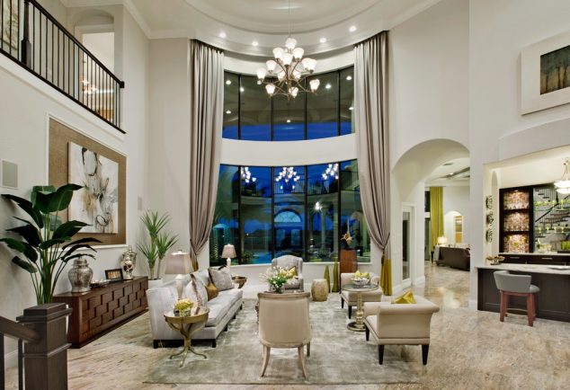 13 High Ceiling Living Room That Will Make The Room Bigger traditional living room with marble floors i g IS9t8r8k073fqb1000000000 W3wdC 634x434 13 High Ceiling Living Room That Will Make The Room Bigger