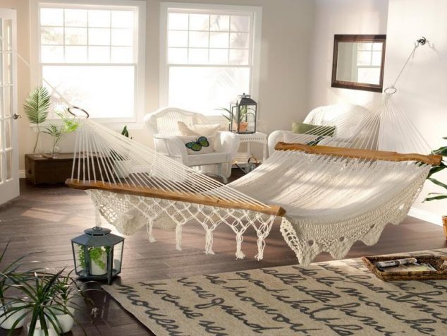 via bloombety.com  634x476 15 Indoor Hammock And Relaxing Swings To Forget About The Bad Things