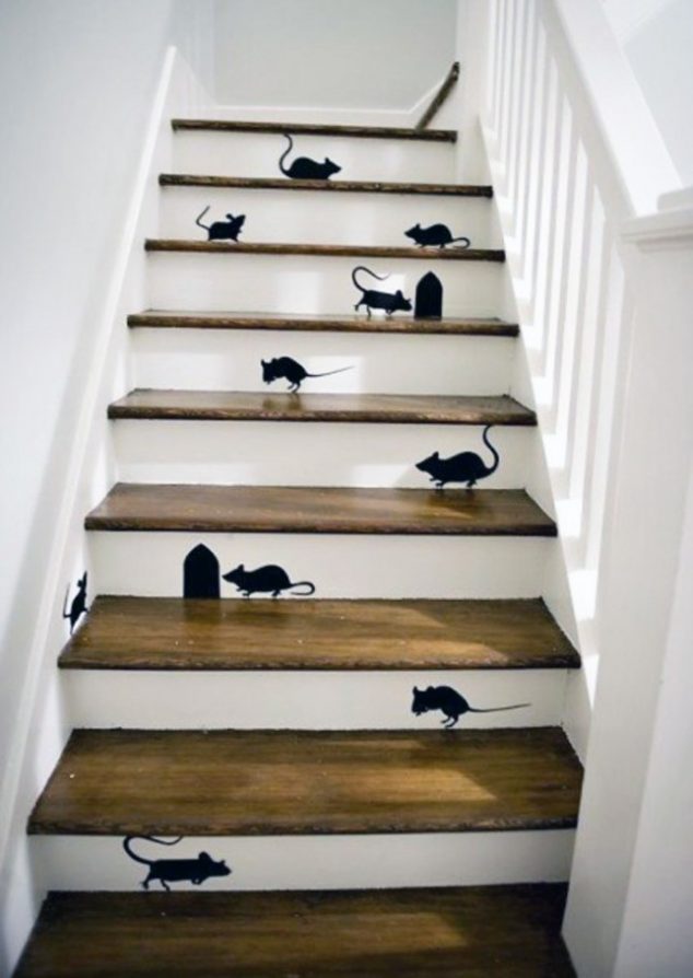 10 mice 645x910 634x894 12 DIY Painting Ideas That Will Help You To Upgrade The Indoor Stairs