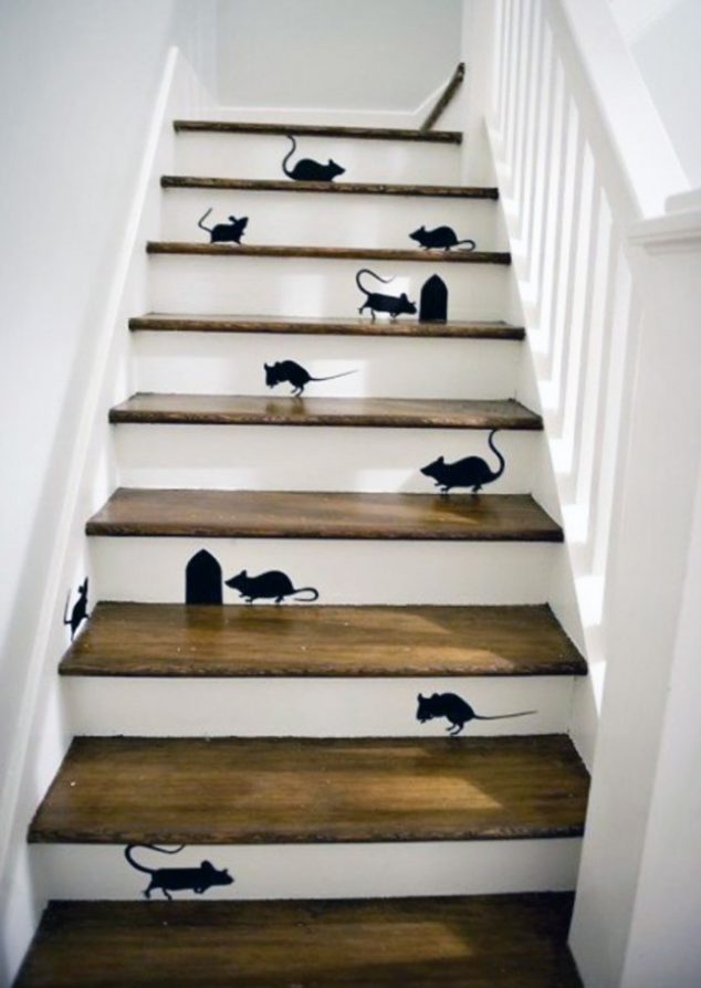 12 DIY Painting Ideas That Will Help You To Upgrade The Indoor Stairs 10 mice 645x910 634x894 12 DIY Painting Ideas That Will Help You To Upgrade The Indoor Stairs