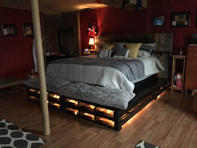  12 Genius Ideas For Pallet Bed With Lights Underneath
