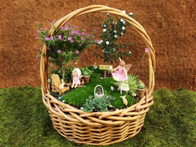 16 it is almost easter miniature garden ideas homebnc 634x476 Build A Fairy Garden With Your Kids: 15 Perfect Idea How To Spend Your Extra Time