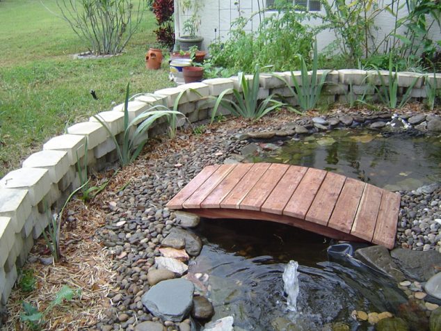 5ft bridge oconnor1 634x476 15 Inspirative Garden Pond With Bridge That You Would Like To See