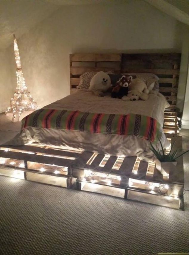 12 Genius Ideas For Pallet Bed With Lights Underneath