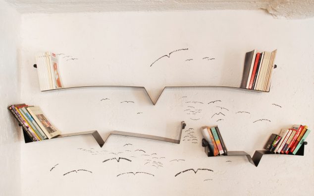 14 Imaginary Floating Wall Shelves For Small Homes EC59EIK DESIGN Bird Family Gull 73735.XL 634x395 14 Imaginary Floating Wall Shelves For Small Homes