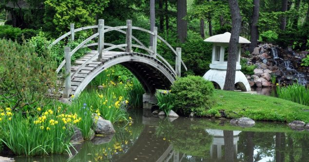 FabyanJapaneseGarden2010023 634x333 15 Inspirative Garden Pond With Bridge That You Would Like To See