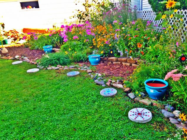 How to Lay Stone Edging 634x475 15 Creative Garden Edging Ideas For A Better Outdoor Look