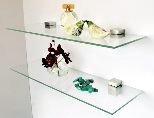 14 Imaginary Floating Wall Shelves For Small Homes cute wall glass shelf design ideas with contemporary modern design for terrific room decoration 634x485 14 Imaginary Floating Wall Shelves For Small Homes