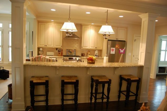 half wall kitchen islands with seating 848285 634x421 13 Affordable Half Wall In Kitchen For Breakfast Bar Idea