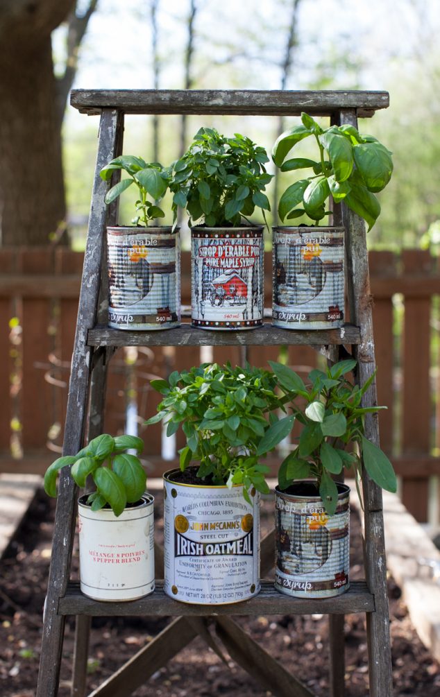 13 Clever Ways How Reuse The Old Ladder For Garden Decoration ladder front 1 634x1005 13 Clever Ways How Reuse The Old Ladder For Garden Decoration