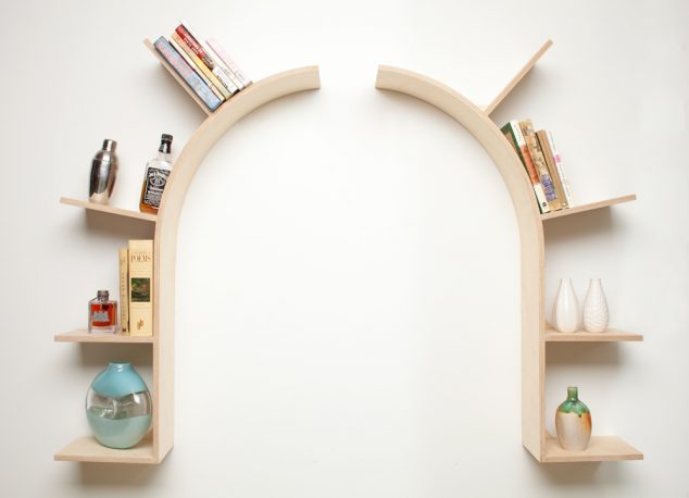 small shelves arched 634x458 14 Imaginary Floating Wall Shelves For Small Homes