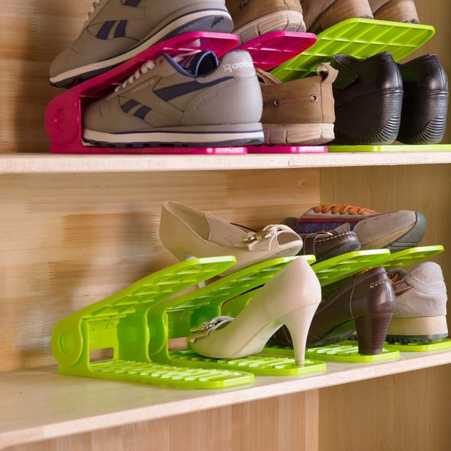 1Set Save Space And Adjustable Plastic font b Shoes b font Rack font b Shoes b 634x634 Make Space In Your Home:13 Space Saving Tricks For Small Apartments