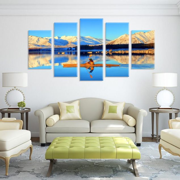 5pcs Snowy font b river b font font b Landscape b font painting poster living room 634x634 15 Wall Decoration That Tells a Lot About The House