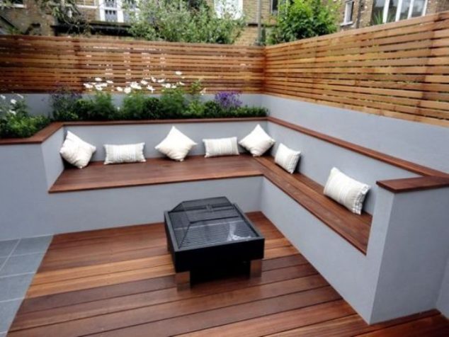 9306127 25 cool garden benches for any outdoor decor ta23556c7 634x476 15 Smart Ways How To Decorate Your Home With Built Ins To Save Space