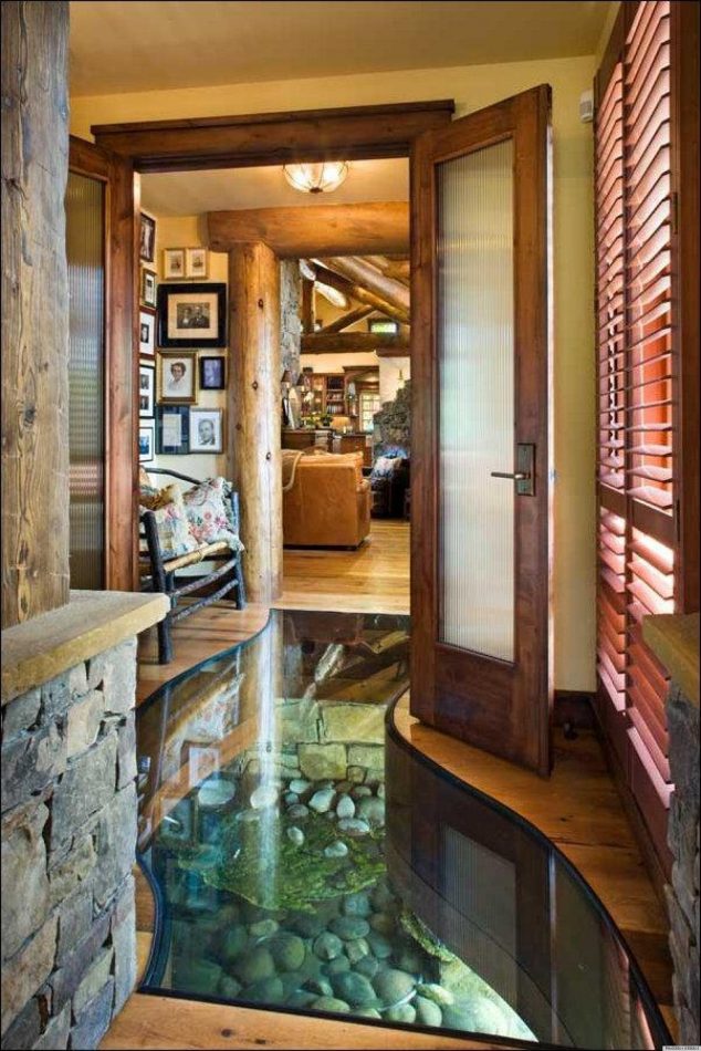 18 Brilliant Uses of River Rocks For Exclusive Home Decoration Corredor 634x950 18 Brilliant Uses of River Rocks For Exclusive Home Decoration