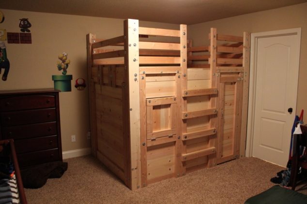 DIY Bunk Bed Ideas 634x422 13 of The Mind Blowing DIY Bunk Bed for Kids