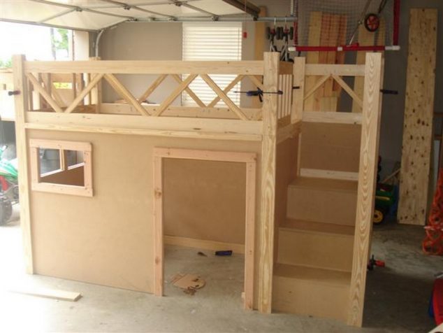 DIY Fire Truck Bunk Bed11 634x476 13 of The Mind Blowing DIY Bunk Bed for Kids