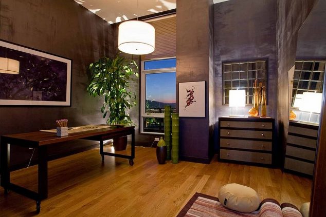 Manage Stress:15 Ideas for Turning Your Home Into Stress Free Sanctuary Home office and meditation room rolled into one 634x423 Manage Stress:15 Ideas for Turning Your Home Into Stress Free Sanctuary