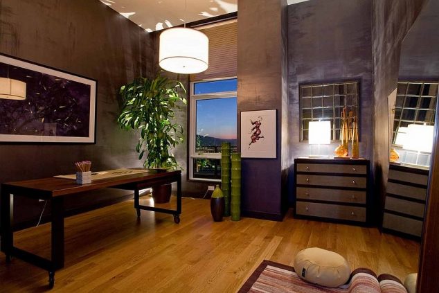 Home office and meditation room rolled into one 634x423 Manage Stress:15 Ideas for Turning Your Home Into Stress Free Sanctuary