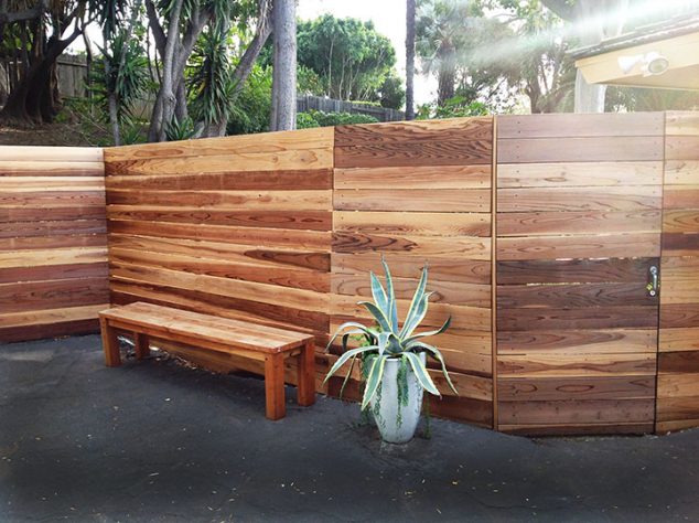 Modern horizontal fence 634x474 16 Trend setting Fence Panels for Making The Most Out of The Garden