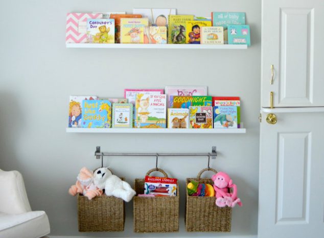 Nursery Hanging Baskets 634x466 14 Clever Ideas How To Use The Walls For Storage And To Save Space