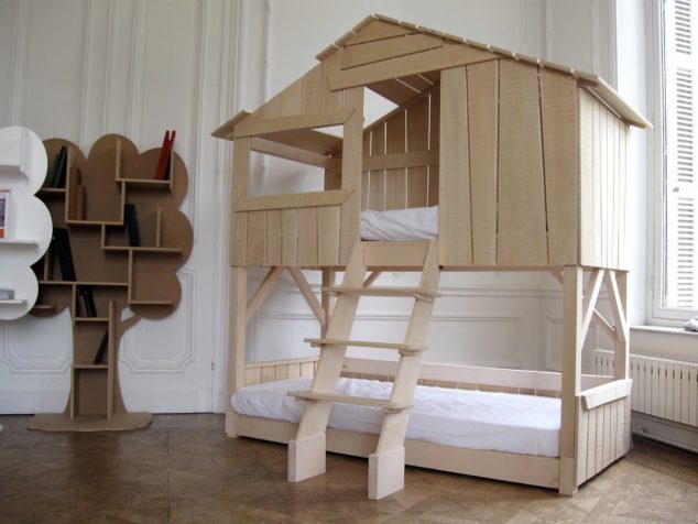 litera caban a madera sin lacar   minimoi 634x476 13 of The Mind Blowing DIY Bunk Bed for Kids