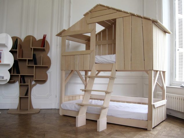 13 of The Mind Blowing DIY Bunk Bed for Kids litera caban a madera sin lacar minimoi 634x476 13 of The Mind Blowing DIY Bunk Bed for Kids