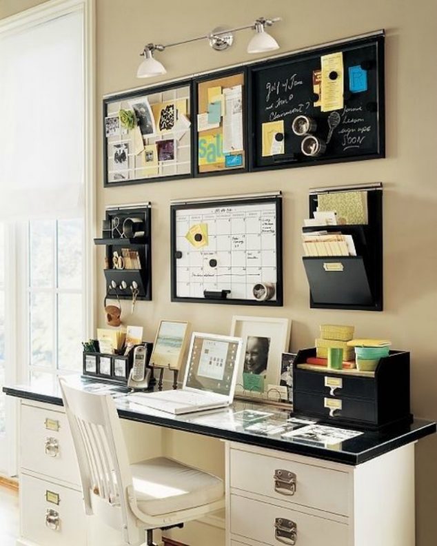 office 4 634x792 14 Clever Ideas How To Use The Walls For Storage And To Save Space