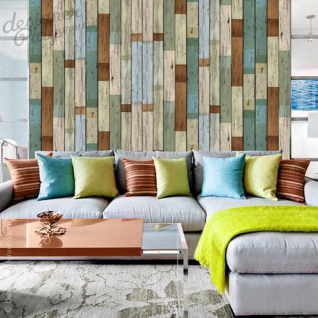 wp scrap wood wallpaper colorful SQUARE 750x750 634x634 16 Creative 3D Living Room Wallpaper Ideas That You Should Check