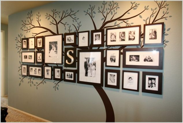 10 cool ways to decorate your walls with family photos 1 634x424 12 Shocking Ideas to Create Nice Looking Family Gallery Wall