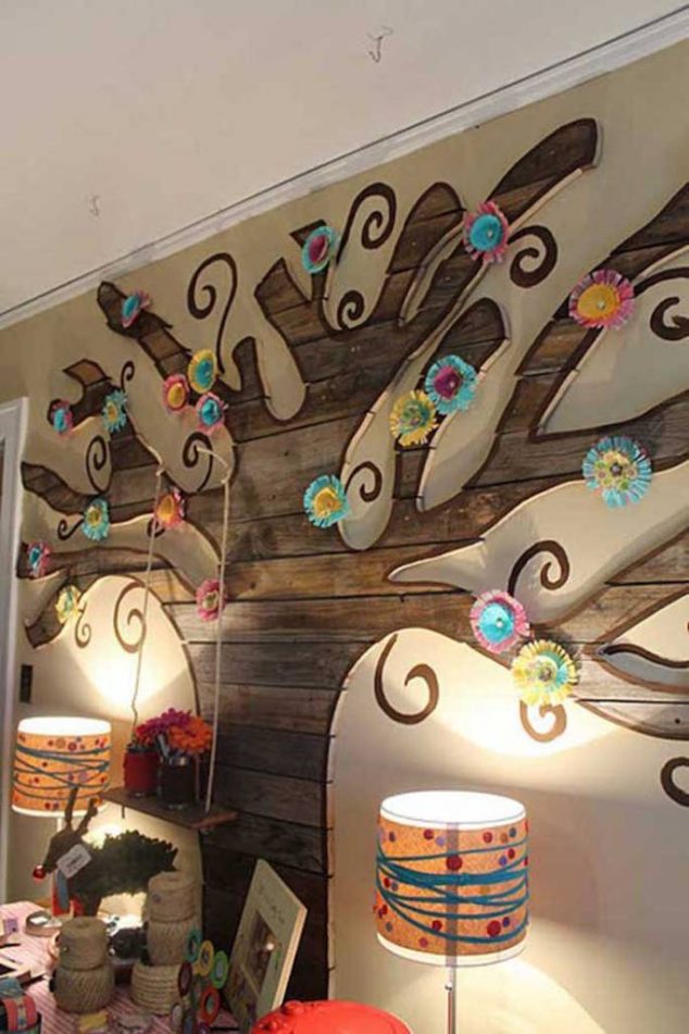 15 Tree Sided Wall Decor For The Blank And Boring Walls In The House 2 14 634x951 15 Tree Sided Wall Decor For The Blank And Boring Walls In The House