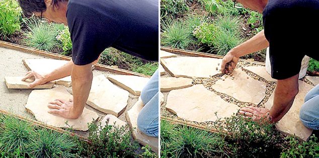 Solve the Puzzle: DIY Flagstone Walkway Tutorial For Inspiration 3 2 634x315 Solve the Puzzle: DIY Flagstone Walkway Tutorial For Inspiration
