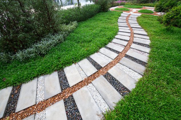 34garden path 634x423 18 Incredible Pathways Design to Cheer up Your Garden Place