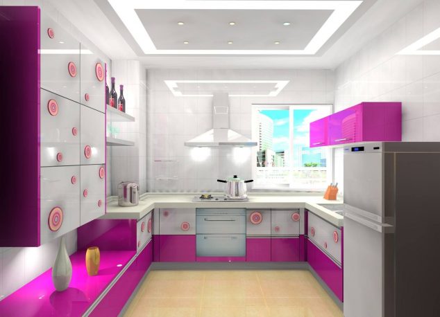 9 634x458 14 Dream Designed Small Kitchen in Pink Color That Will Amaze You